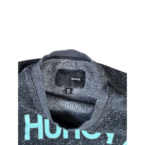 Hurley Sweatshirt Grey Heathered Sz XL Soft Cotton Pullover Crewneck Long Sleeve - Picture 2 of 6